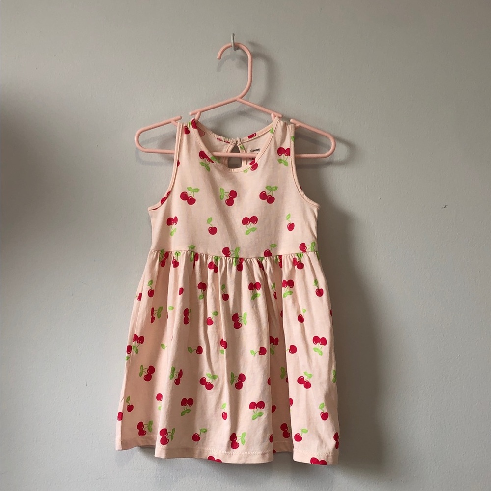 George Pink Cherry-Print Sleeveless SunDress